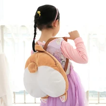 1pc 38cm*36cm Plush Corgi Backpack Cute Pet Dog Toy Novelty Puppy Dog Plush Children’s School Bags Creative Gift for Kids