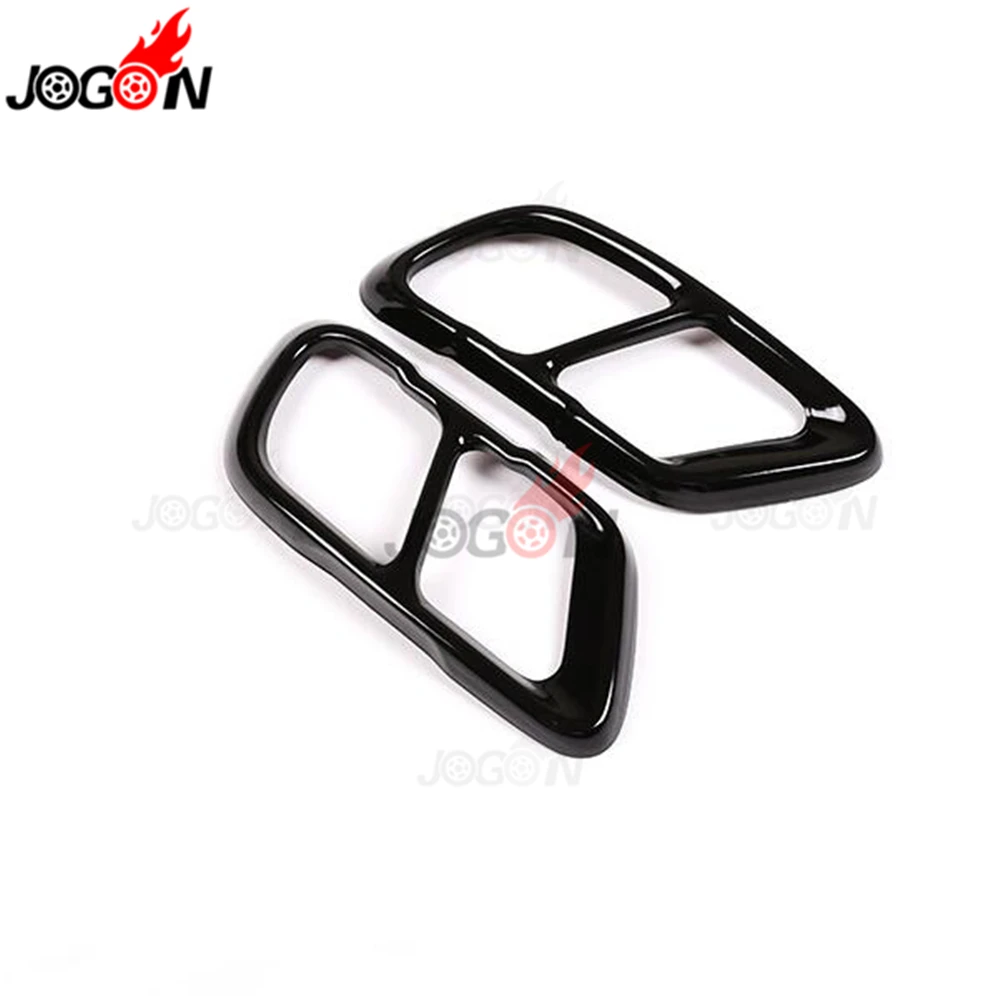 Black Stainless Steel End Tip Cover For BMW X5 G05 2019 Car Rear Dual  Exhaust Muffler Pipe Stickers Trim 2pcs