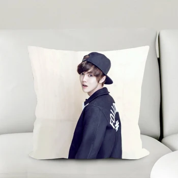 

Oct. New Gift Home Textile South Korean K-Pop EXO LU HAN Polyester One-sided Two-sided Square Pillow Case #40965