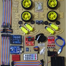 Многофункциональный управляемый робот умный автомобиль выпуск код тонны комплект 4WD R3 UNO стартовый набор для Arduino Diy Kit