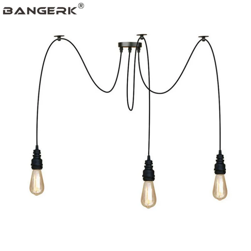 Industrial Pipe Lamp Loft Vintage Pendant Light Edison Dining Room DIY Iron Hanglamp Home Decor Lighting Luminaire | Лампы и освещение