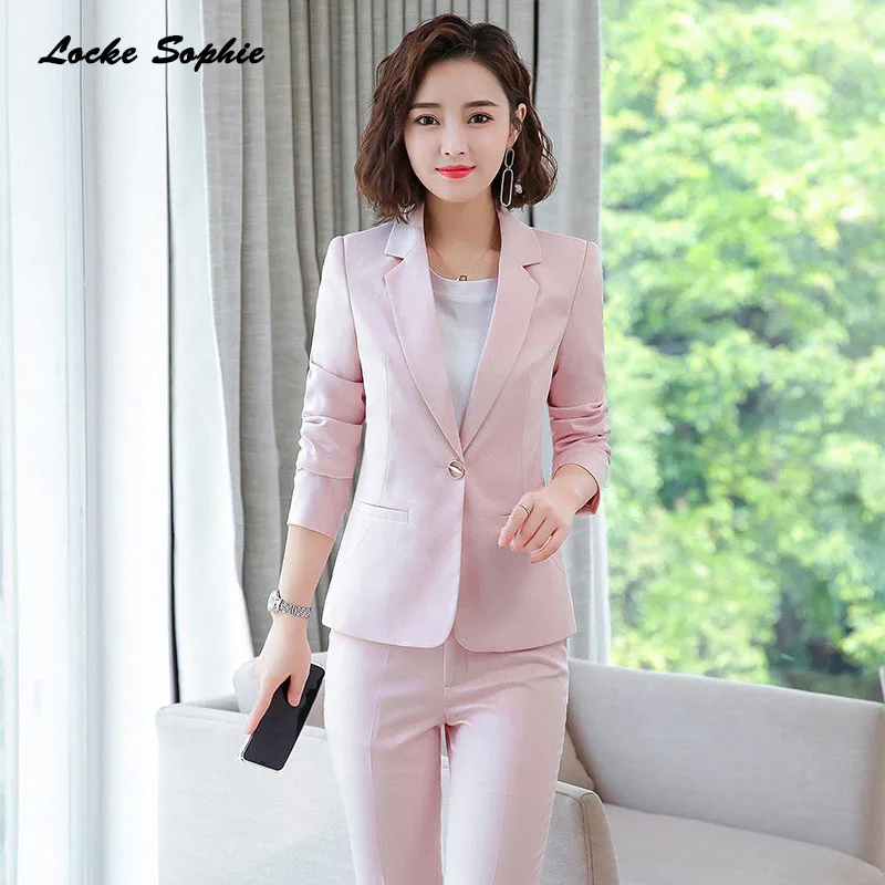 Women's Plus size Slim fit Blazers coats 2019 Summer cotton blend Long sleeves Small Suits jackets ladies Skinny Blazers Suits