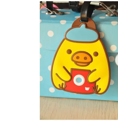 Cute Rilakkuma San-X Bear Luggage Tags Holder Travel Suitcase Baggage Holder