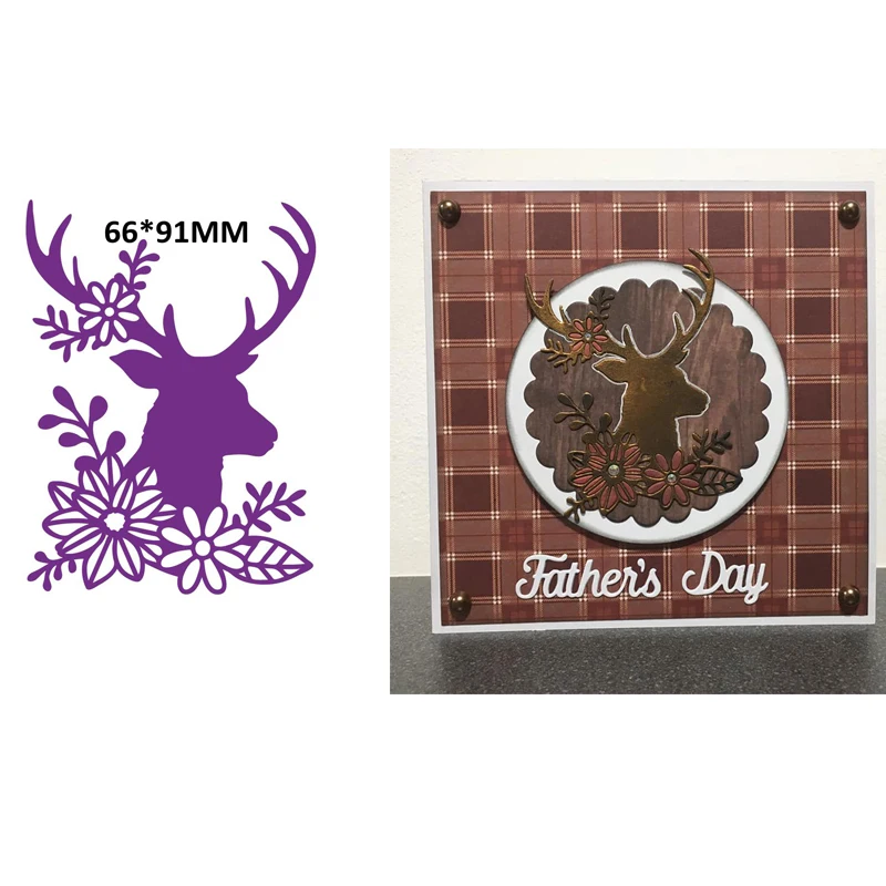 

Floral Moose Metal Cutting Dies Scrapbooking Craft Decoration DIY Card Album Making Template Embossing Die Cut New 2019