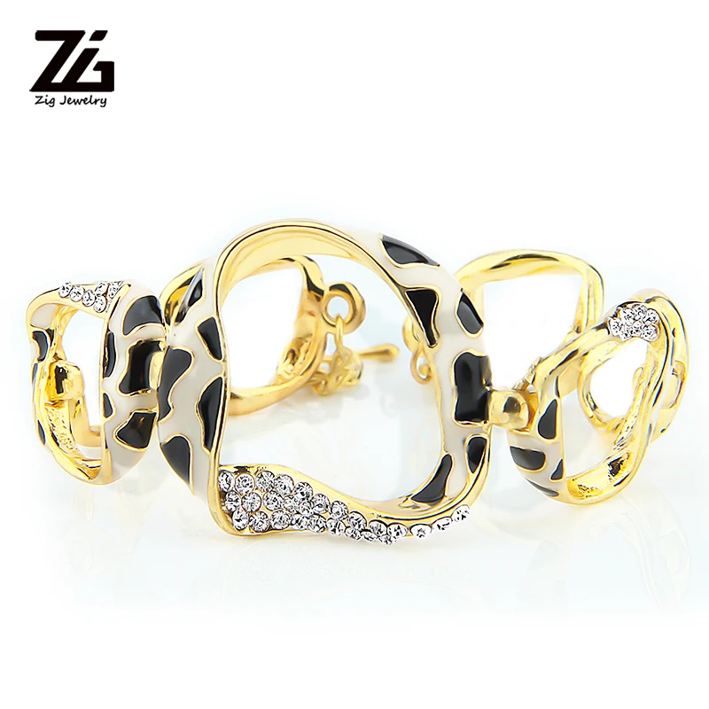 

ZG New Design Leopard Print Accessories Adjustable Metal Bracelets for Women in Gold and Silver Color Pulseiras Masculina