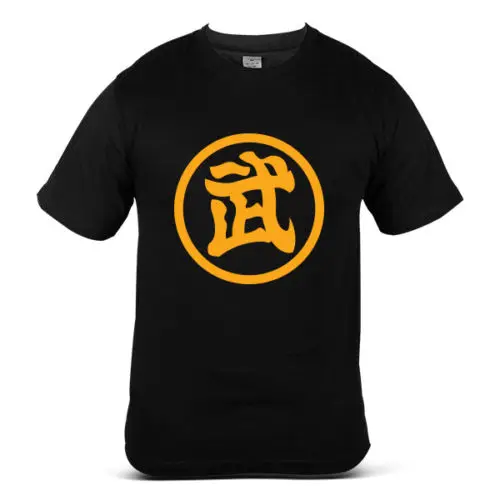 

7318-BK Dragon Ball Z Goku Wisdom Kanji Muscle Train Rare Black Mens Tee T-Shirt Free shipping Harajuku Tops t shirt Fashion