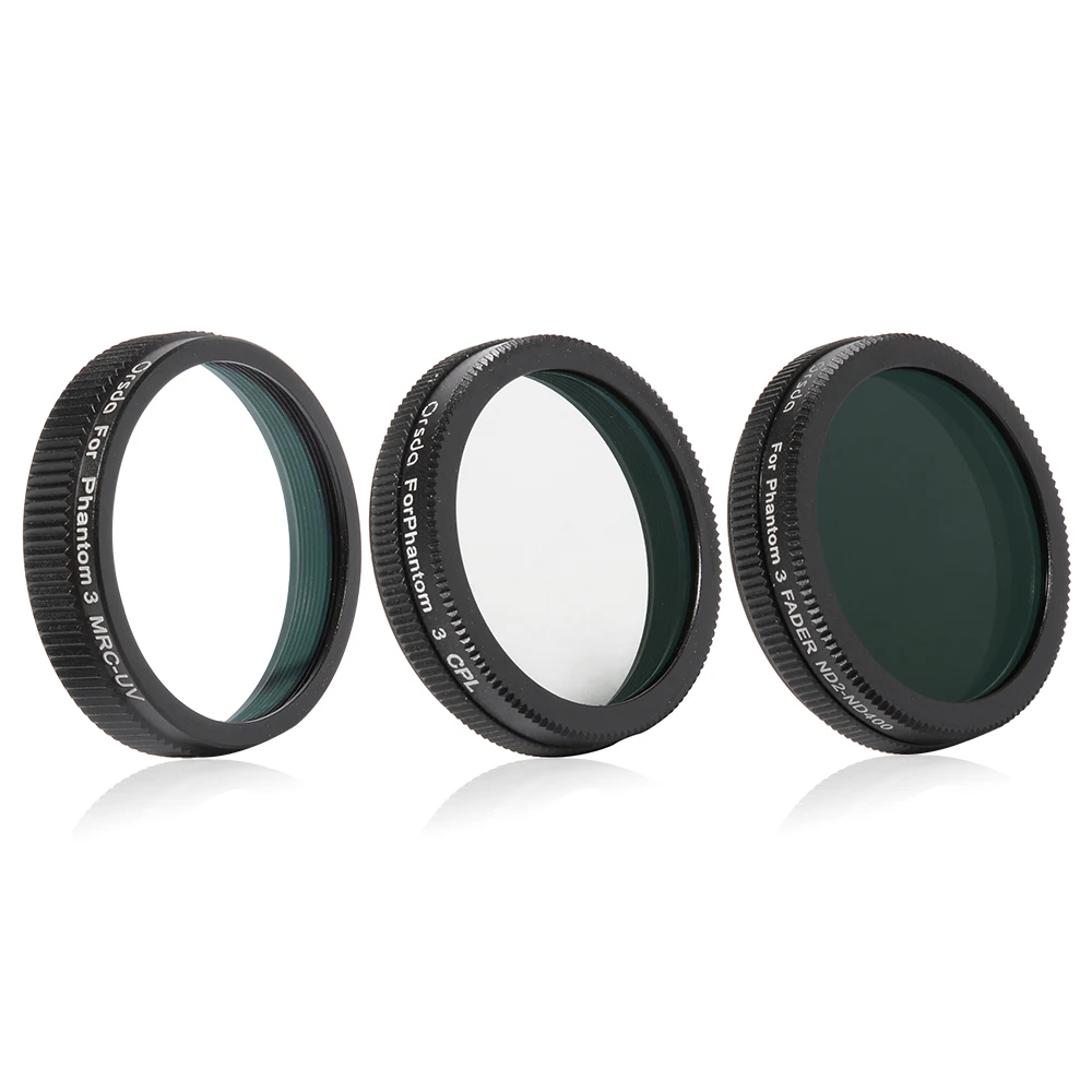 HD MRC UV + CPL + Adjustable ND2 400 Filter Lens For DJI Phantom 3 4 Adv. RC226