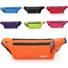 Мужская и Женская водонепроницаемая Спортивная поясная сумка нейлоновая поясная сумка-бум Сумка на бедрах пояс для денег дорожная сумка для мобильного телефона 8 цветов