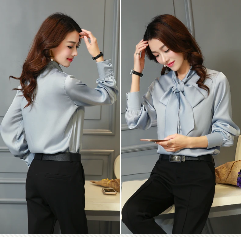 Женская блузка, шифоновая блузка, блуза однотонная с v-образным вырезом, большие размеры, рукав-фонарик,блуза 2198 50