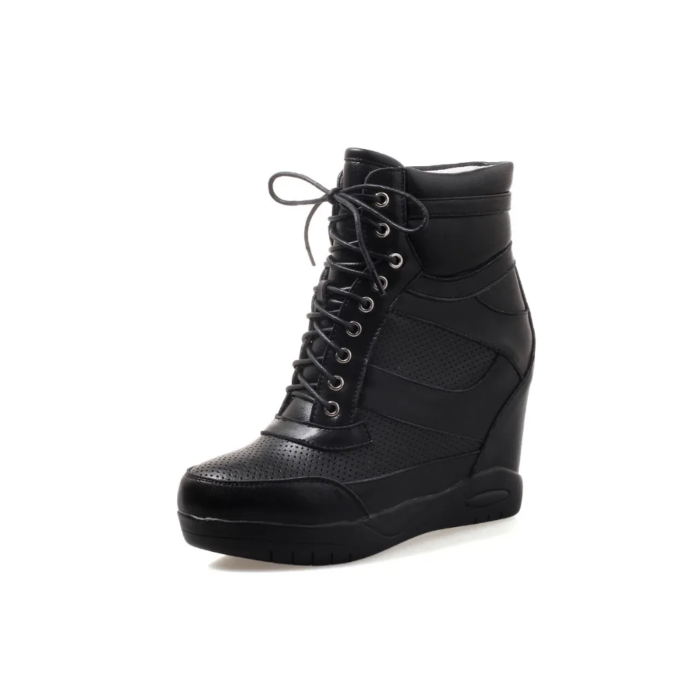 2018 Talons White Furtado Cuir Taille Automne Augmenté En Chaussures forme Compensées Printemps Sport black Blanc 10 Cm 32 De Mode Arden Véritable Ont Plate On0PXk8w