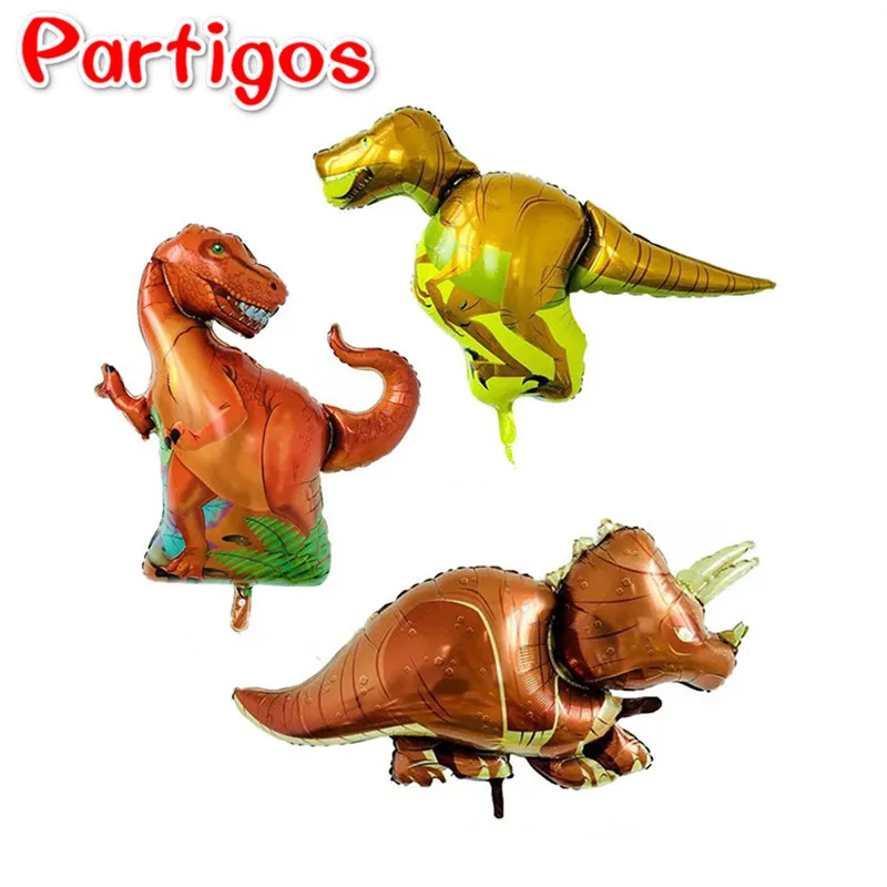 

50pccs Giant Dinsaur foil balloon Wild Dinosaur Ancient Tyrannosaurus Children Balloon Jungle Party Helium Globo Decor Supplies