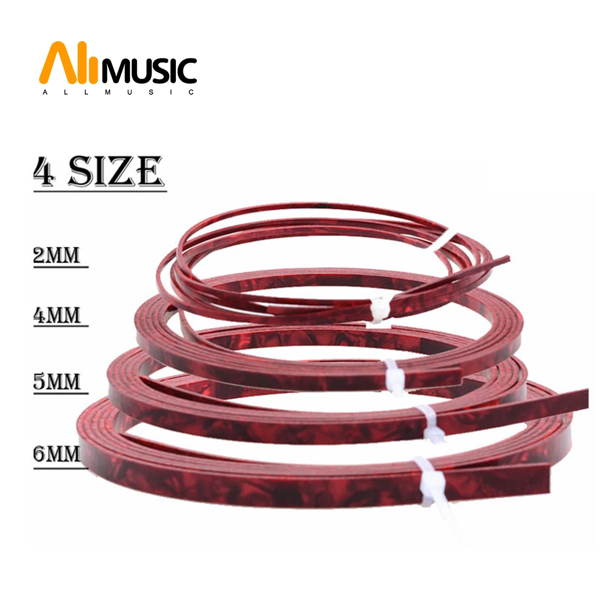 

Cool Guitar Parts Celluloid Guitar Binding Body project Purfling Strip Red Pearl-6/5/4/2 x 1.5mm