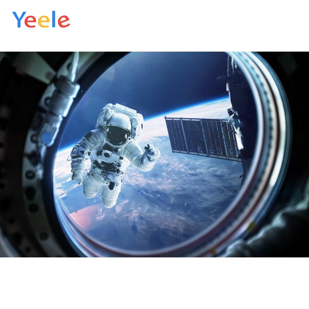 Фон для фотосъемки Yeele астронавт космическая станция космический корабль