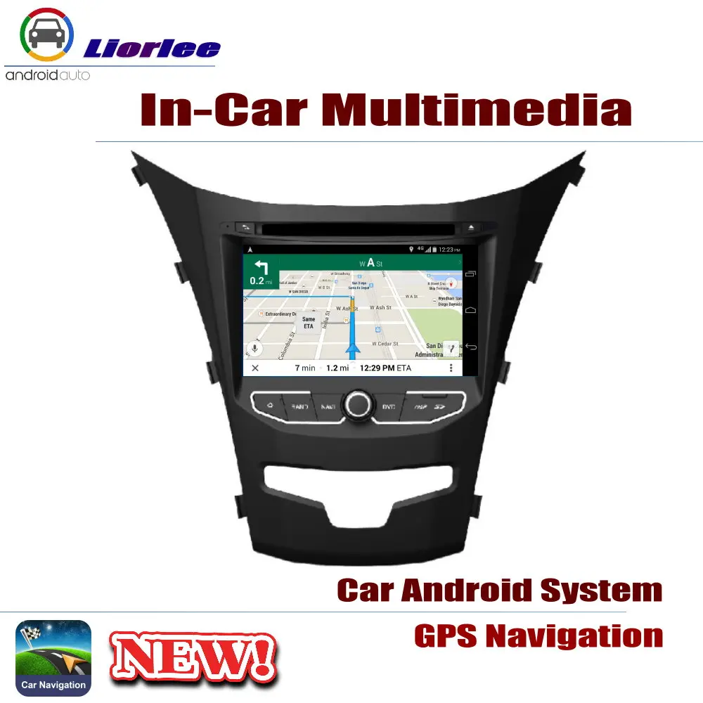 Best Car DVD Player For SsangYong Korando (C200) 2014~2019 IPS LCD Screen GPS Navigation Android System Radio Audio Video Stereo 2