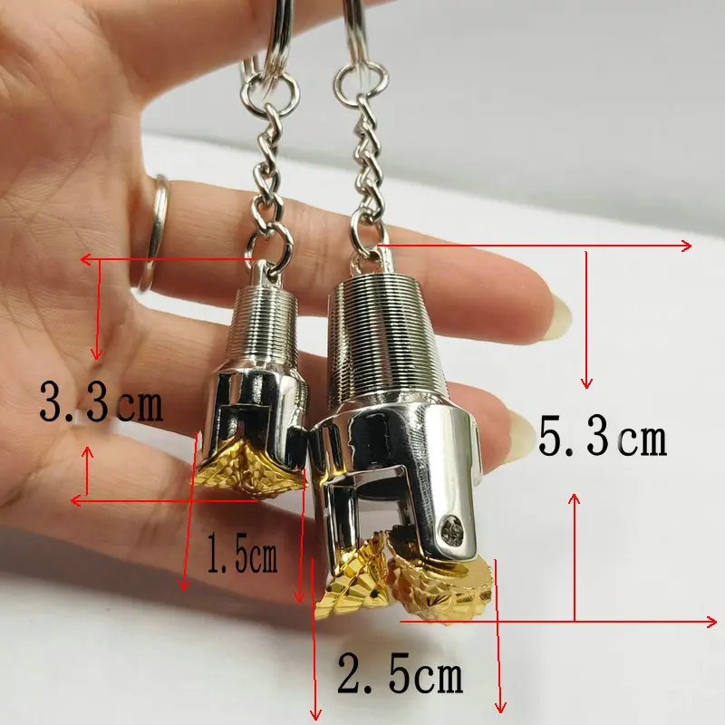 Кулон с вращающимся элементом PDC нефтепромысловая Шестерня сверло s брелок три конуса роторное сверло кулон нефтяной скважины металлический брелок подарок