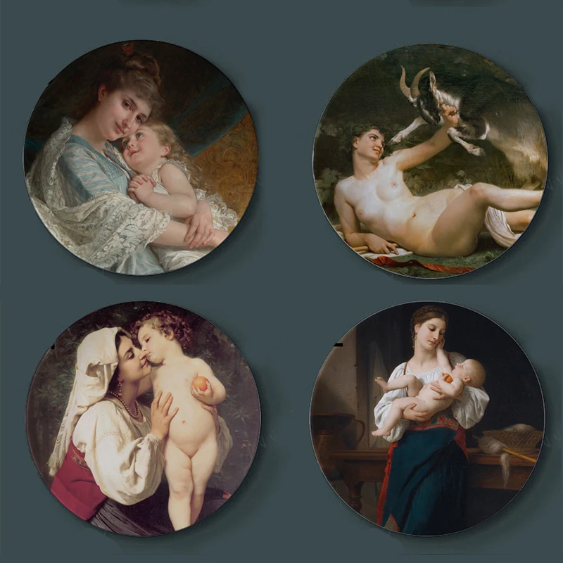 Декоративная тарелка Bouguereau керамическая домашняя художественная фон для отеля