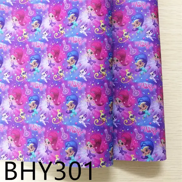 1 шт./7,6*12 дюймов с рисунками героев мультфильма кожа viny ткань BHY99 - Цвет: BHY301