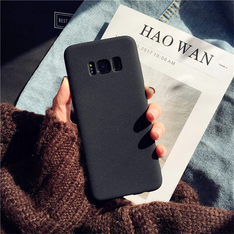 Ультратонкий чехол песчаника для телефона Samsung Galaxy S6 S7 Edge S8 S9 S10 E Plus матовый мягкий