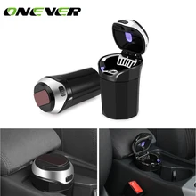 3 в 1 перезаряжаемая Автомобильная светодиодный пепельница, автомобильный мусорный бак, съемный сигаретный светильник er светодиодный светильник для автомобильного подстаканника