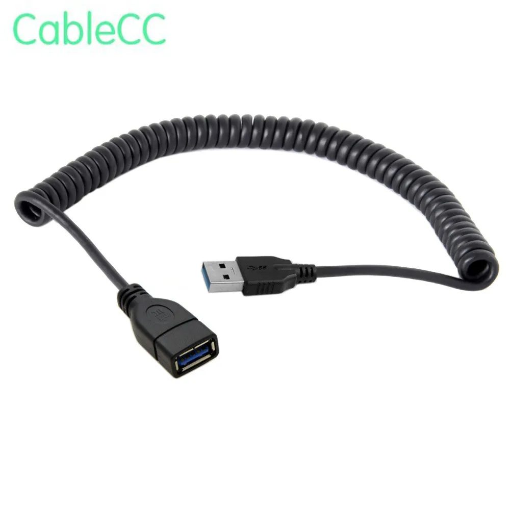 

10pcs/1pcs 30cm to 100cm Stretch USB 3.0 Type-A Male to Female Extension Data Charge Cable for Tablet & Phone & Laptop