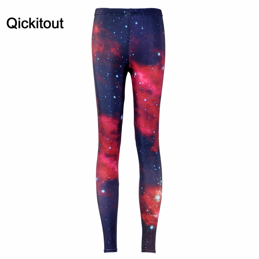 Qickitout дропшиппинг Новые Модные женские штаны с космическим принтом Леггинсы Фитнес панк женские леггинсы брюки размера плюс - Цвет: 5
