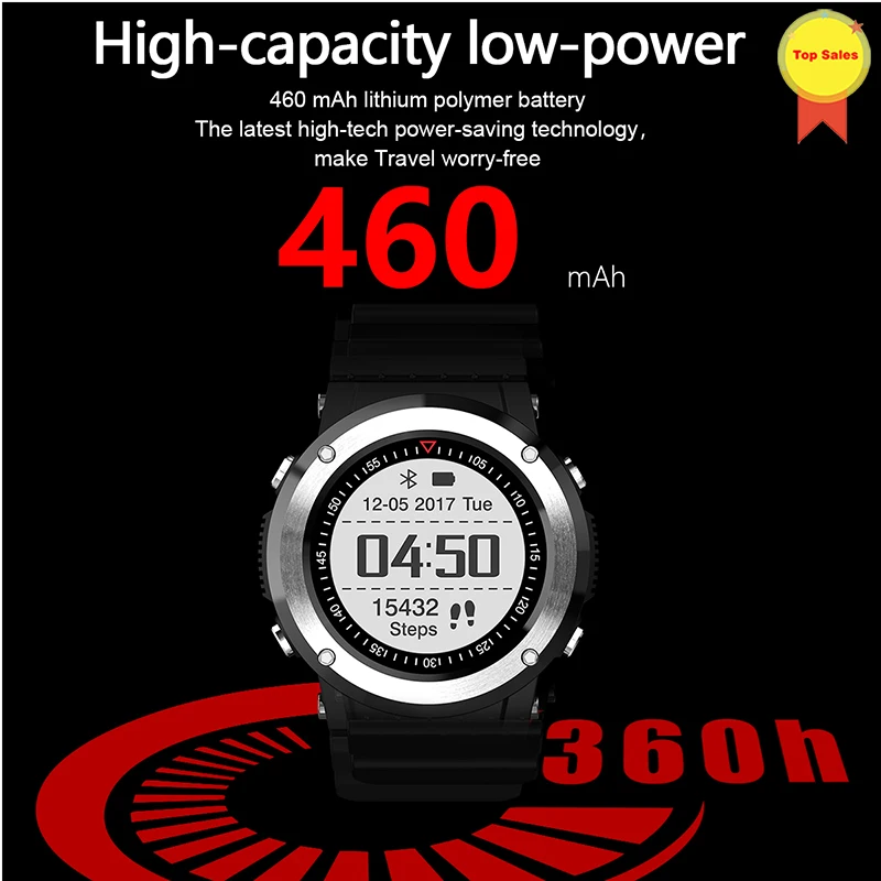 

Smart Sport Fitness Bracelet IP67 Waterproof Blood Pressure HRM information push Activity Tracker professional sports GPS watch