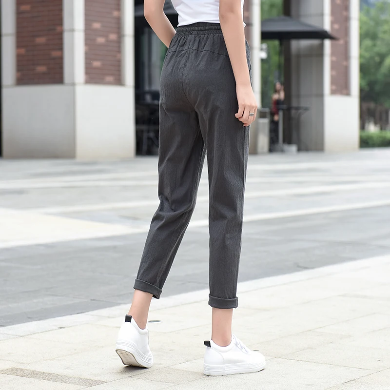 Women Calf-Length Pants 2019 New Leisure Hallen Pants Loose 91%-99% Cotton Women's Pants Casual Size S-XXXL HJH Women Calf-Length Pants 2019 New Leisure Hallen Pants Loose 91%-99% Cotton Women's Pants Casual Size S-XXXL HJH