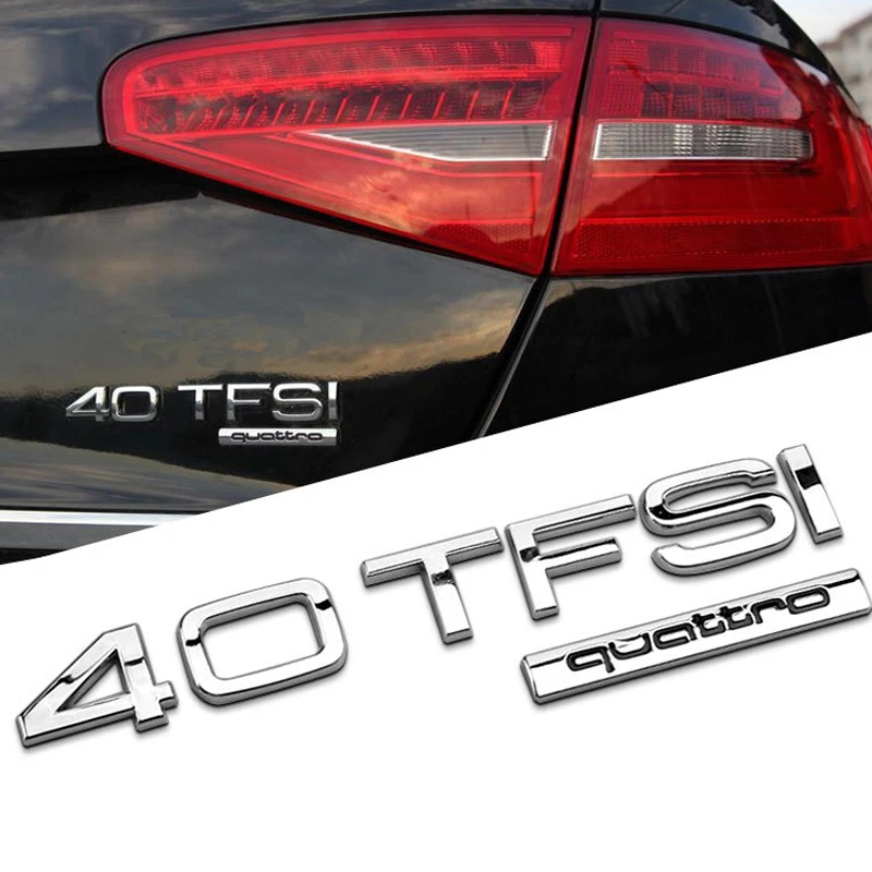 Для Audi A3 A4L A4 A5 A6 A6L A7 A8 A8L Q3 Q5 Q7 TT S3 S4 S5 S6 S7 S8 30 35 40 45 50 55 TFSI автомобиля эмблема хвостовая