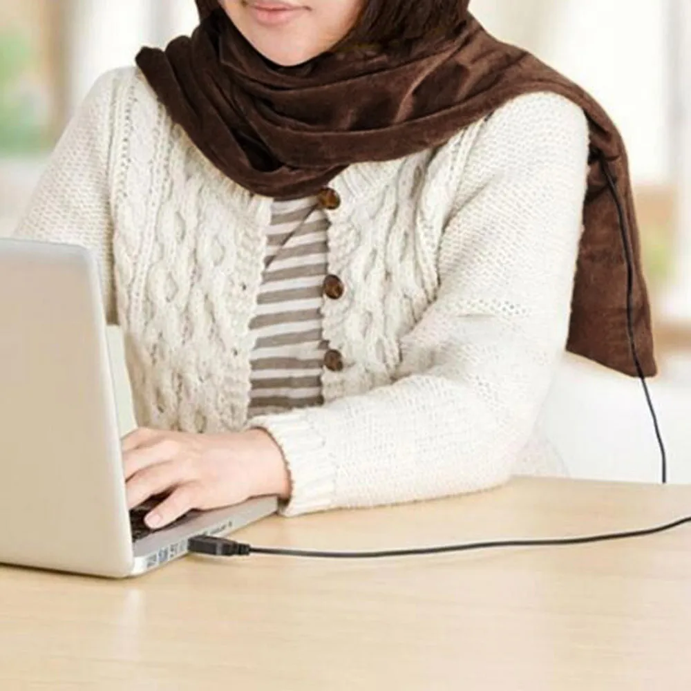Новое поступление Зимний Электрический Подогрев женский Дамский шарф шаль согревающий шею Портативный USB Мягкий Открытый