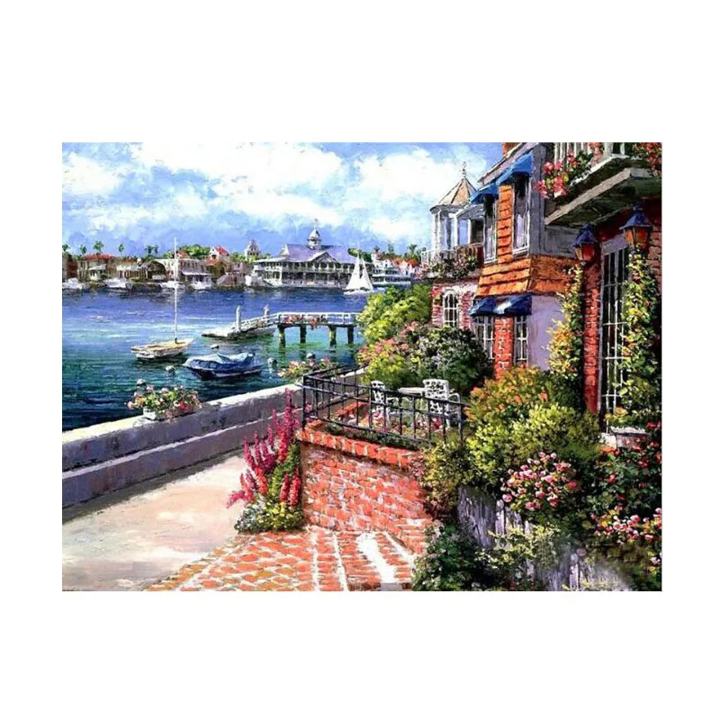 

40X50 cm Oil paint painting by numbers diy drawing coloring on canvas painting by hand wall paint by number landscape