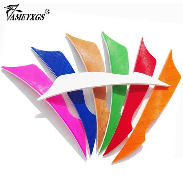 US $112.37 500pcs Archery inch Arrow Feather Shield Natural Turkey Vanes Fletching Right Wing Huntin
