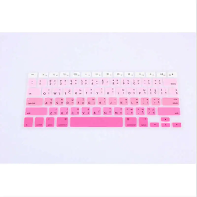 Градиентная розовая тайская клавиатура пленка протектор для Macbook Air Pro retina 13 15 17 кожи ноутбука Чехлы для Mac book 13 15 гель