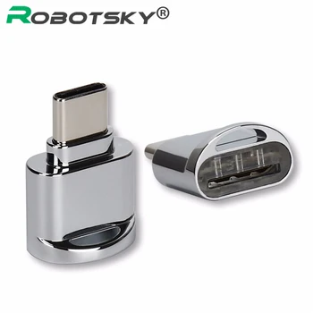 

USB Type C Card Reader for Samsung S8 S9 Note 8 USB-C Type-C Micro SD TF Memory Card Reader LED Light for Macbook Chromebook
