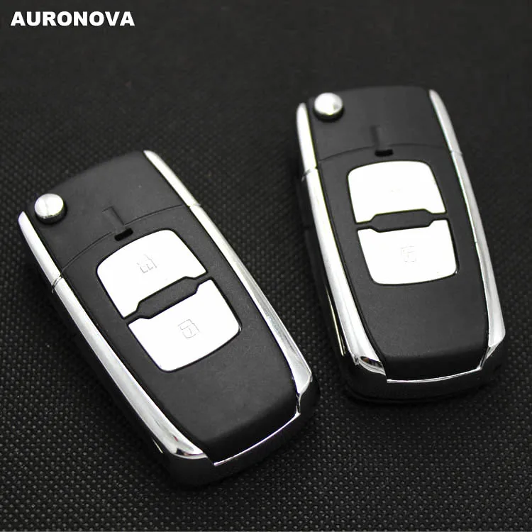 AURONOVA новый обновленный Складной Корпус ключа для Hyundai Elantra 2 кнопки Блестящий