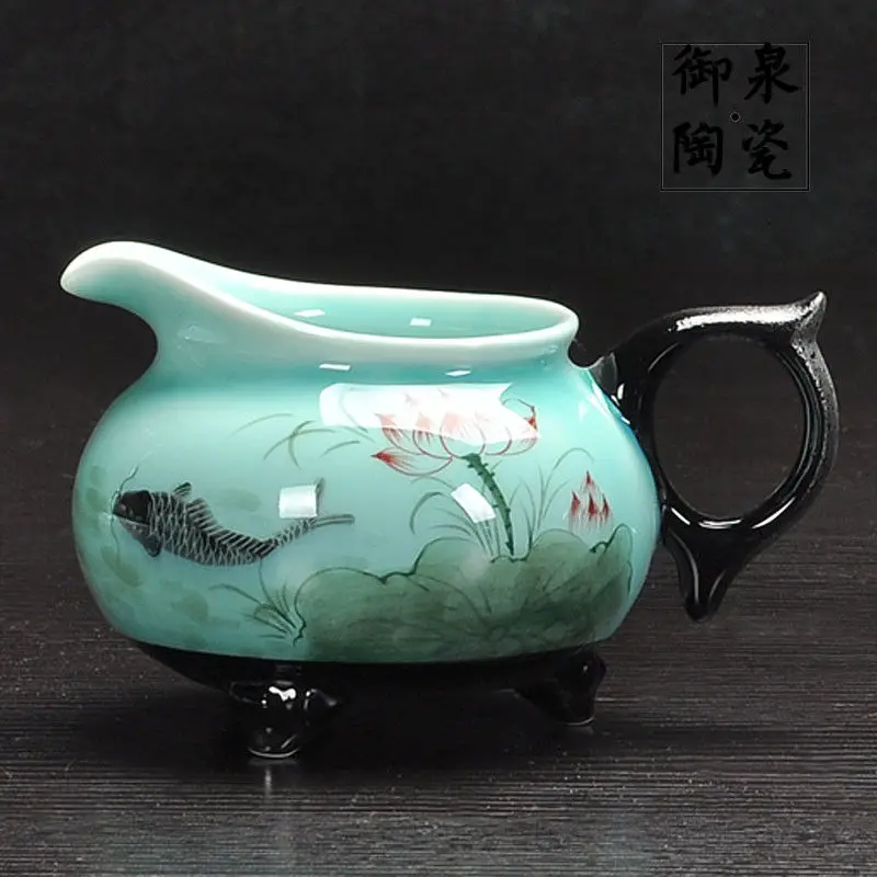 Китайская керамика чайный горшок набор ручная роспись ярмарка чашка чайный набор кунг-фу GaiWan белый фарфор фильтр кружка C - Цвет: style H-2