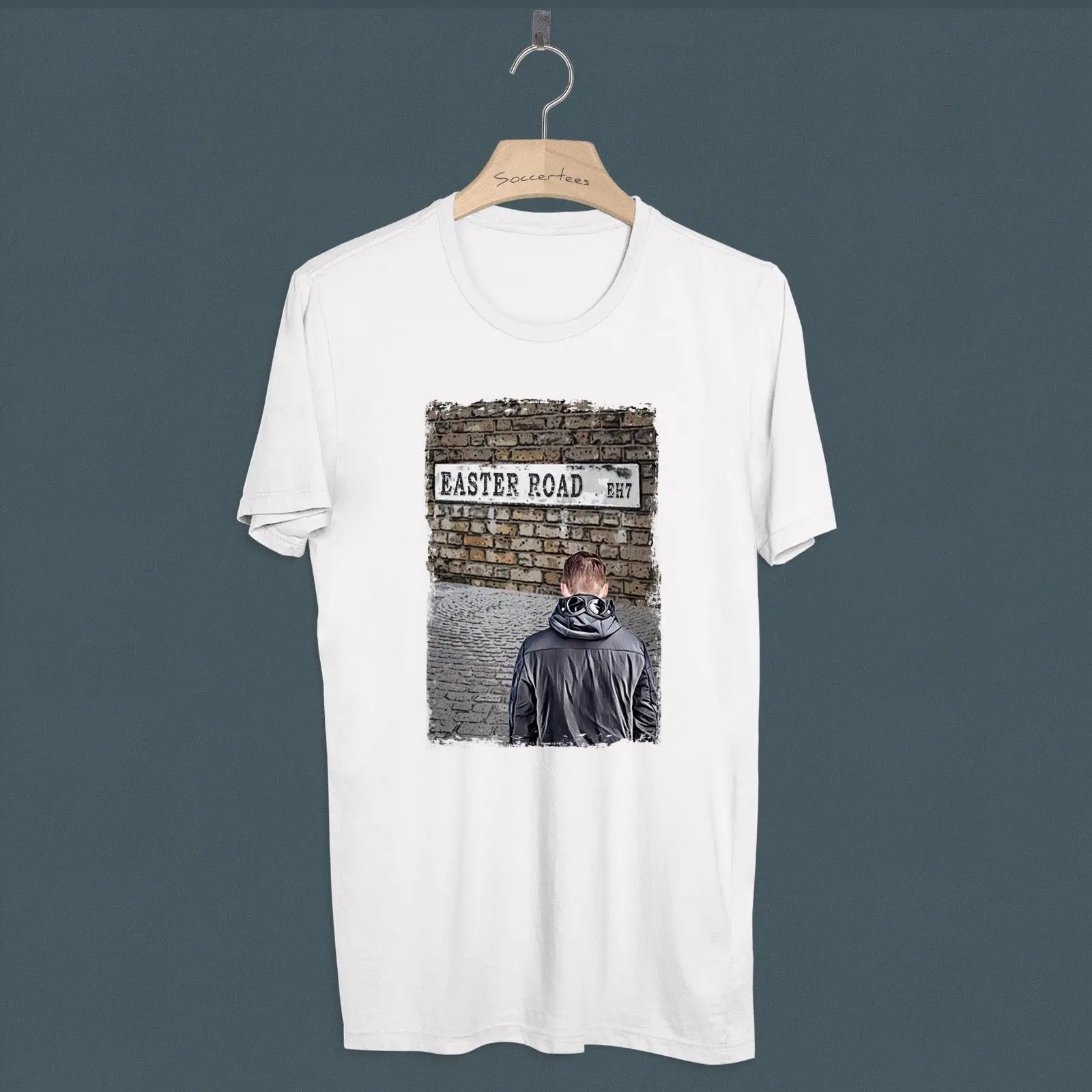 

Hot Casual Short Sleeve for Men Clothing Summer T Shirt Footballer Casuals Hibernian Awaydays 80s Millie Hibs Hibees Hooligan