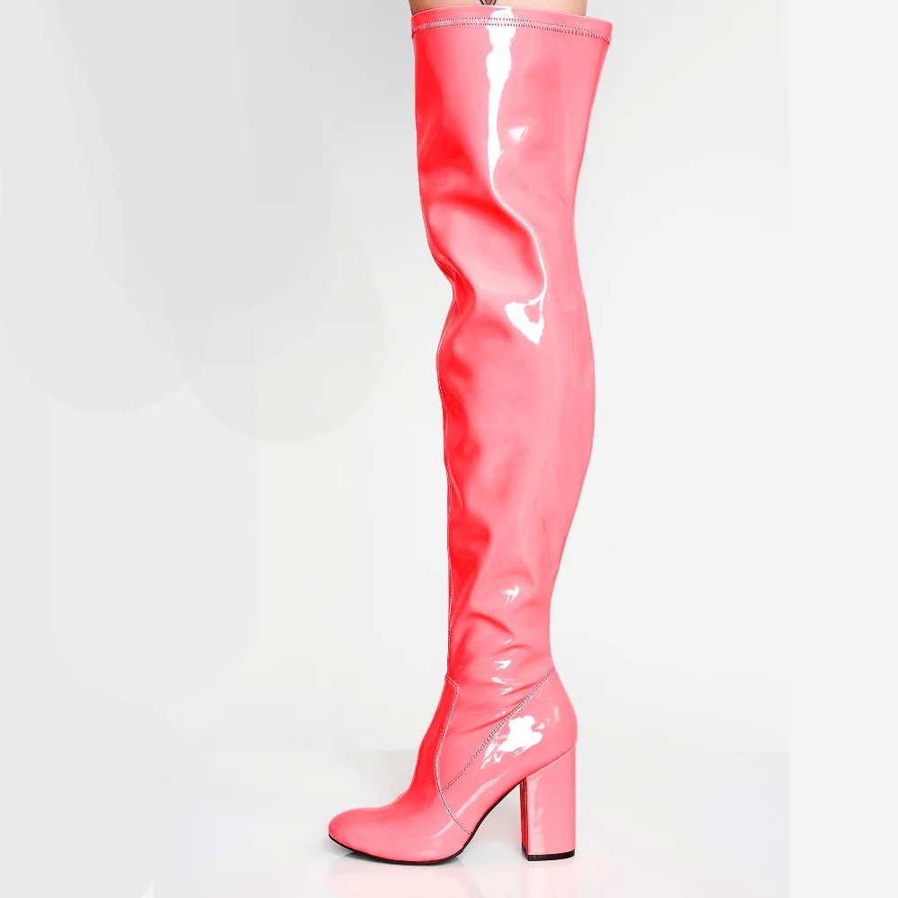 Arden-Furtado-autumn-winter-over-the-knee-zipper-red-pink-yellow-blue-white-boots-chunky-heels(2)