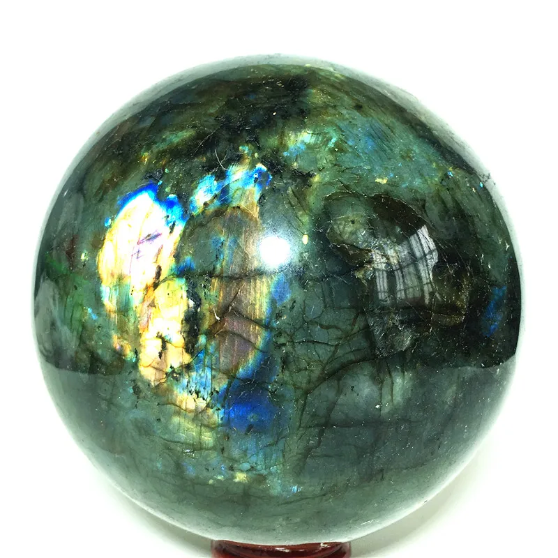 

Ball Narural labradorite quartz Crystal Stone and craft reiki healing Decorative ball