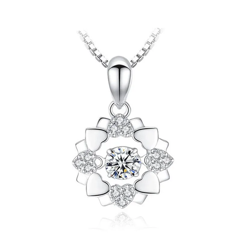 Buy QA326 Sliver 925 Moving Pendant Fashion Heart