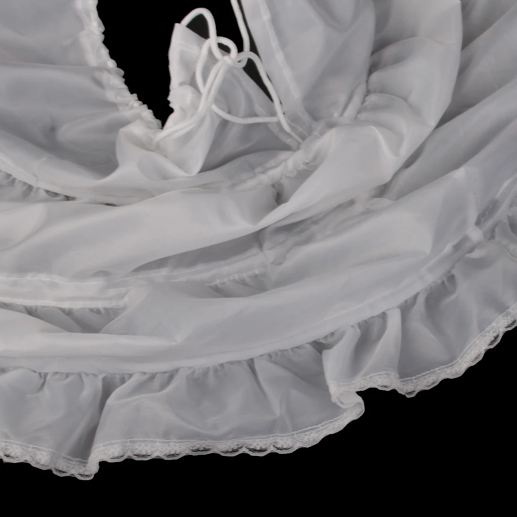 One Piece Cute Princess Flower Girl 3-Hoop A-Line Crinoline Petticoat Underskirt for Stage Show Party Kids Children Age 2-14