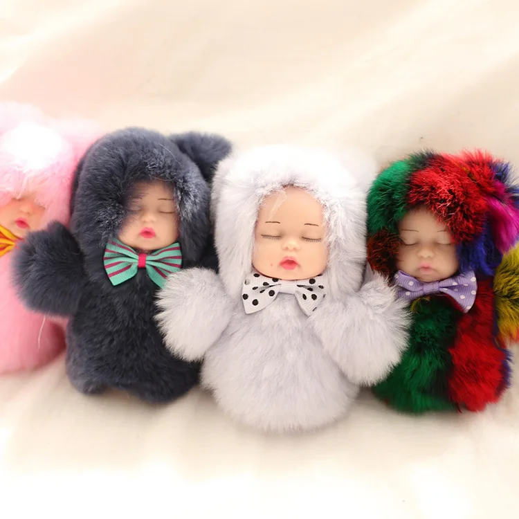 Pompom de Pelúcia Bonito do Bebê Bonecos de Pelúcia Chaveiro de Pelúcia Titular do Bebê para Meninas Novo Mini Bola Boneca Moda Crianças Macia Brinquedos Charme Mulheres 10 Brinquedos e hobbies