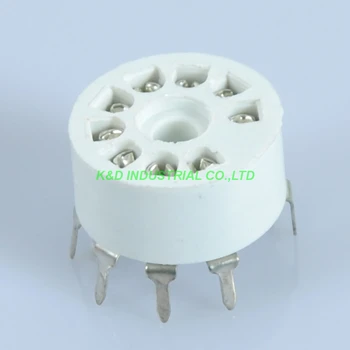 

5pcs Plastic Tube socket 9 pin PCB Mount B9A Base 12AX7 6DJ8 ECC82 B329 for Tube Amplifier