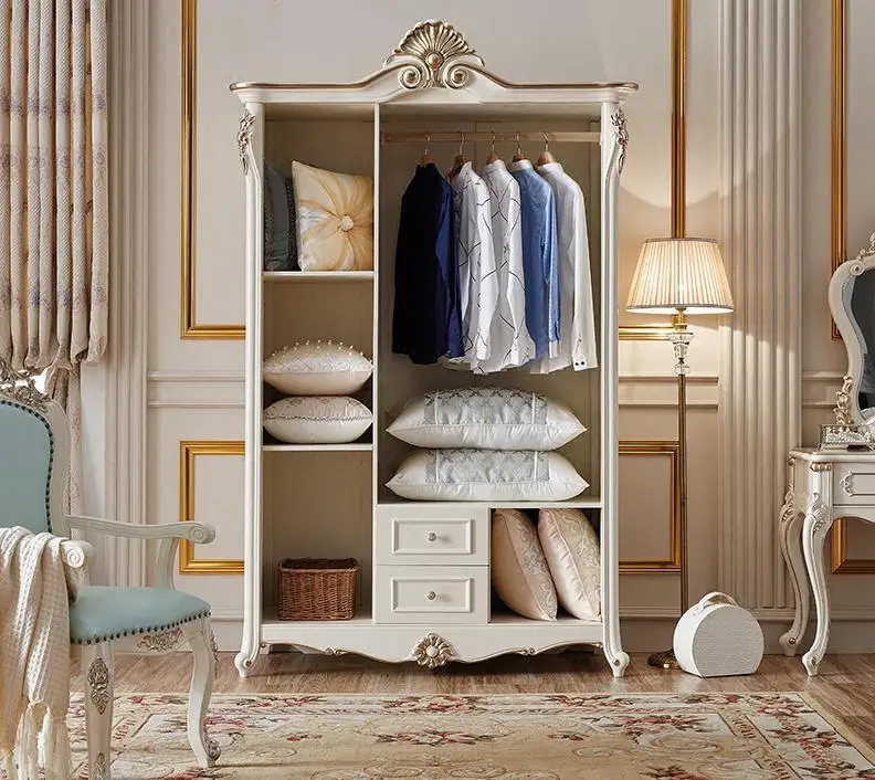 ProCARE Bedroom Furniture China Antique Solid Wood 3 /4 Doors Wardrobe /Closet