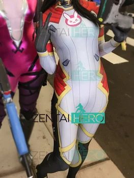 

3D Printed Carbon Fiber D.va Cosplay Costume Zentai Game Costume dva Skin Girl/Women/Lady Superhero Catsuit Custom D.VA Bodysuit
