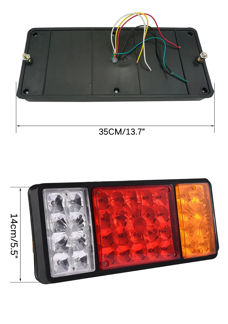 peças, 36 led, 24v, indicador de ré,