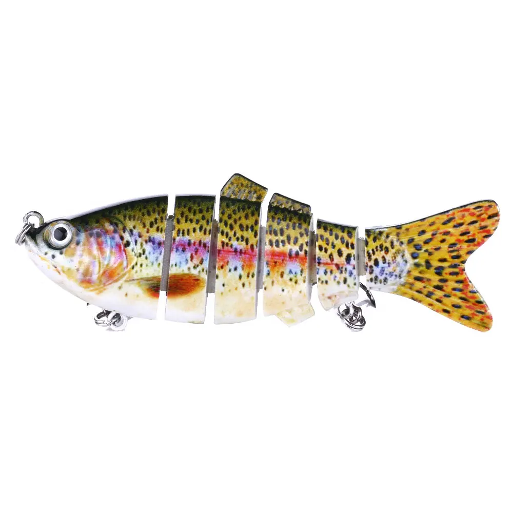 1PCS Jointed Fishing Lure Pesca Artificial Bait 10cm 19g 3D Eyes 6 Segment Hard Crankbait Wobbler | Спорт и развлечения