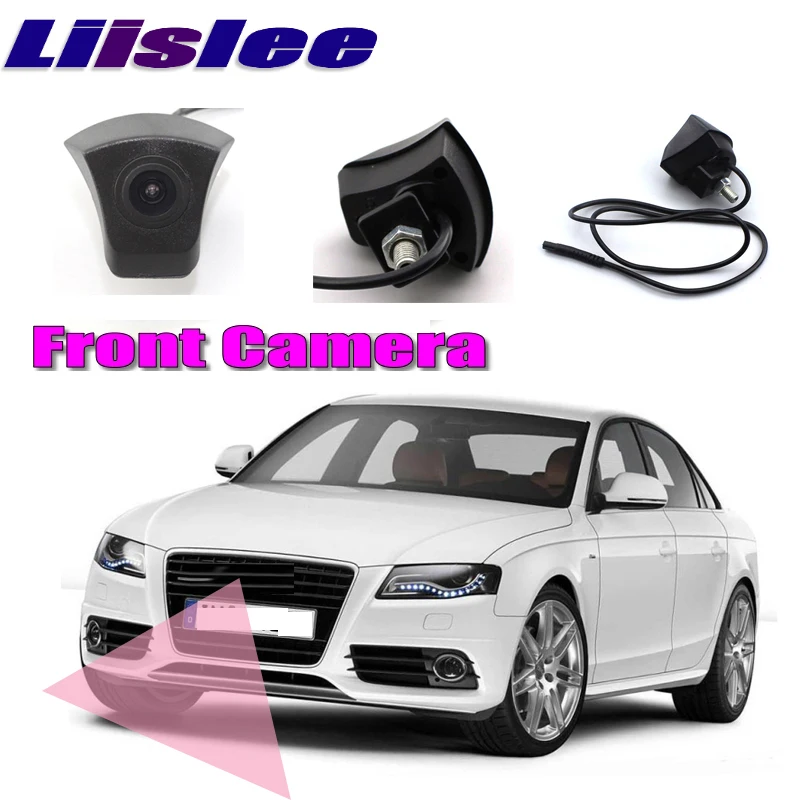 

LiisLee Car Front Camera For Audi A4 B8 2008-2016 DIY Manually Control Channel LOGO CAM Hood Mesh Front Grille CAM Front Camera