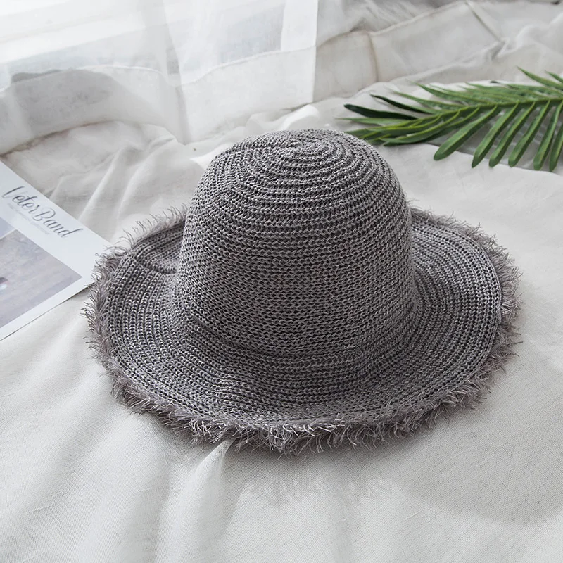 Летние шляпы для женщин, соломенная шляпа от солнца для девушек, кружевная пляжная шляпа Panma, женская складная шляпа для путешествий