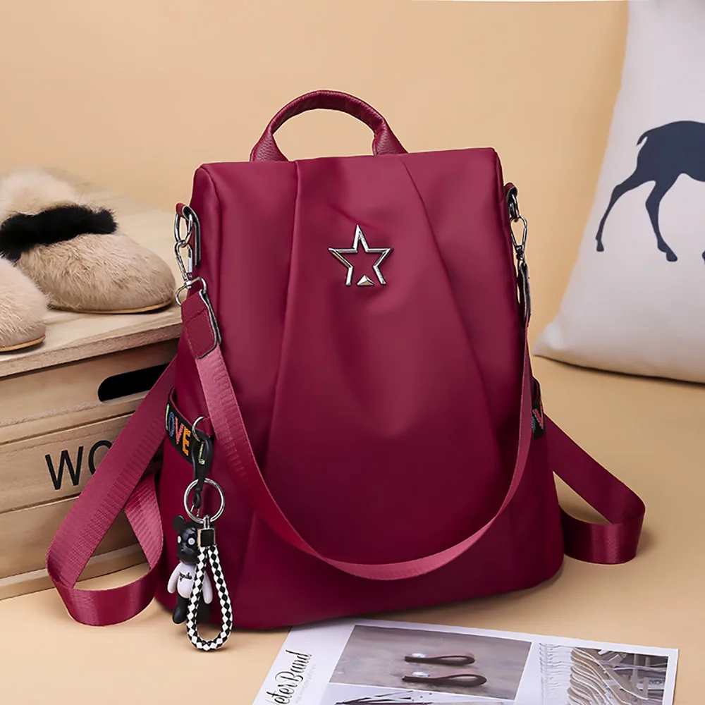 

Fashion Waterproof Oxford Women Backpack Bag Multifunction Travel Ladies Bagpack Mochilas School Bags For Girls Shoulder Bag