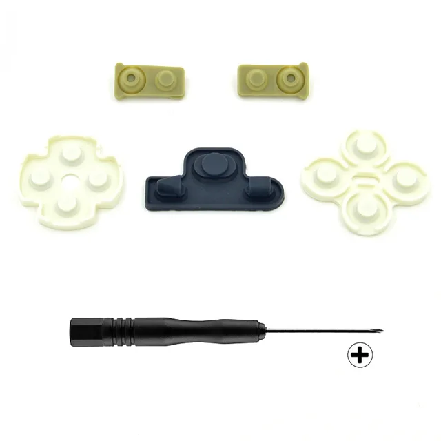 Best Offers 2sets Silicone Conductive Rubber Button Pad Set + Cross Screwdriver For Playstation 3 PS3 Dualshock Controller